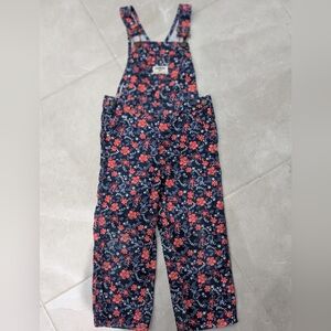 2/$25 OshKosh B'gosh Floral Overalls Size 3T Toddler Girls